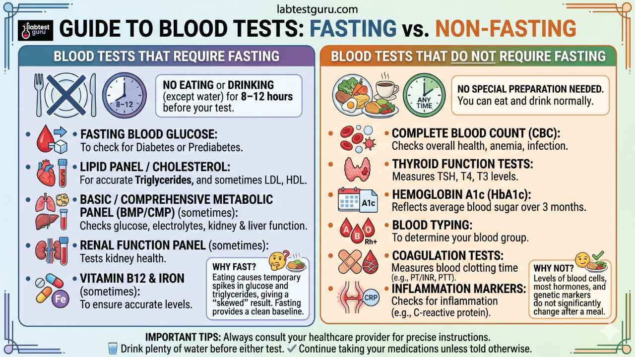 Fasting Blood Work vs Non-Fasting Blood Work. 